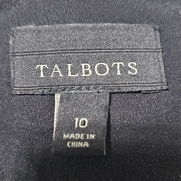 TALBOTS Tweed Raw Edge Zipper Back Career Work Blouse Shirt - Size 10 - Picture 7 of 8